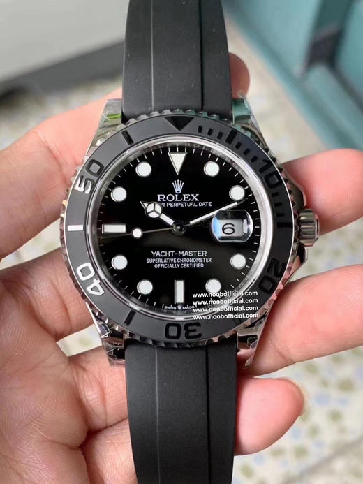 VS劳li士YM游艇YACHT-MASTER＂42mm，搭载VS即将发布的最新水准3235机芯，男士腕表，硅胶表带，密底，自动机械机芯（白金游艇） 商品图9