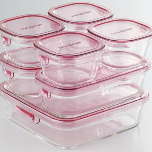 iwaki怡万家保鲜盒7件套C-PRN-G7 粉色 商品图0