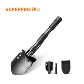 SUPERFIRE神火BG01工兵铲短款多功能折叠铁特种兵军工铲子户外防身工兵锹
