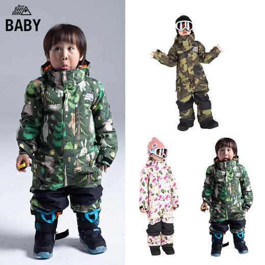 【特价399】NOBADAY儿童连体雪服防水透气保暖 单板双板滑雪服 NBCM19 商品图0