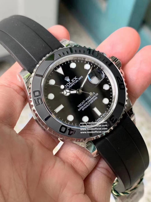 VS劳li士YM游艇YACHT-MASTER＂42mm，搭载VS即将发布的最新水准3235机芯，男士腕表，硅胶表带，密底，自动机械机芯（白金游艇） 商品图3