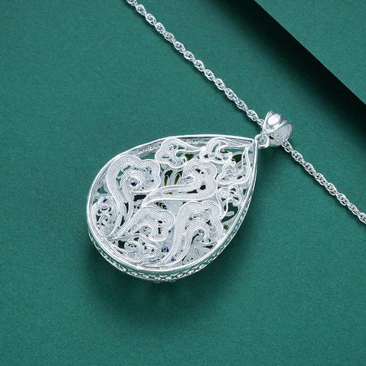 子佩集S990银【凤凌华梦】吊坠【YJJ004】(不含链)花丝珐琅彩2107 商品图5