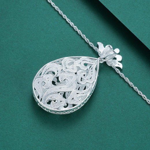 子佩集S990银【颔首兰凤】吊坠【YJJ002】(不含链)花丝珐琅彩2107 商品图3