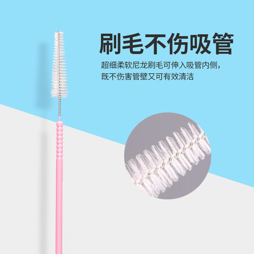 进口吸管刷子加长清洁刷细奶瓶刷水杯细长软毛刷子吸管杯刷子 WHJC 商品图2