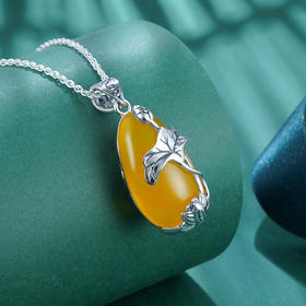子佩集S925银【十里荷】黄玉髓吊坠【FLB735S】(不含链)2107