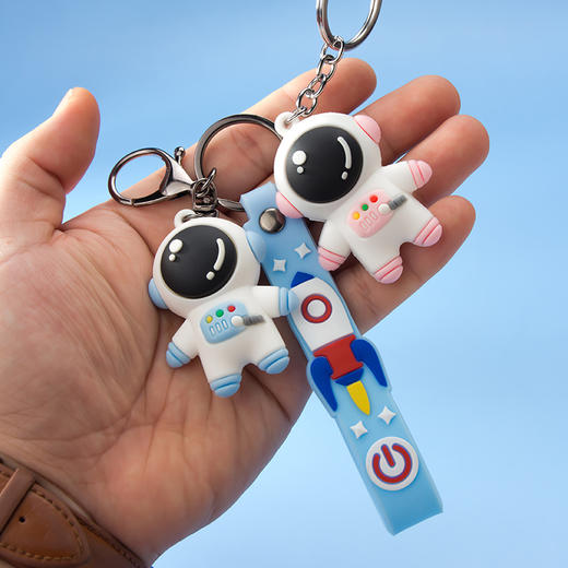 太空人手绳钥匙扣男女可爱汽车挂件ins风高档个性创意小饰品挂绳 商品图4