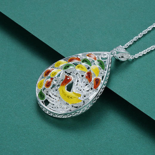 子佩集S990银【凤凰司晨】吊坠【YJJ005】(不含链)花丝珐琅彩2107 商品图4