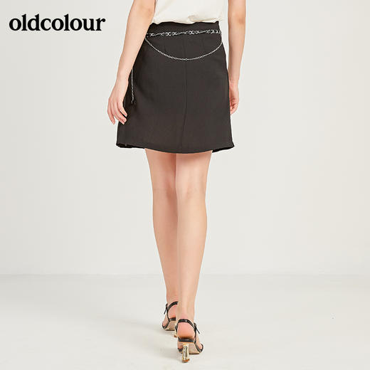 oldcolour欧珂夏半身裙个性中裙A字裙百褶裙M22061242 商品图1