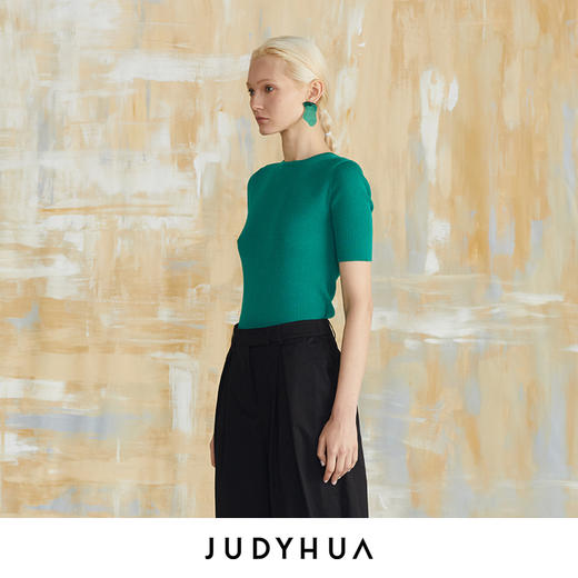 JUDYHUA 后背镂空设计针织上衣 商品图3