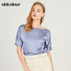 oldcolour欧珂一字领亮面短袖套头衫女夏季M22011232 商品缩略图0