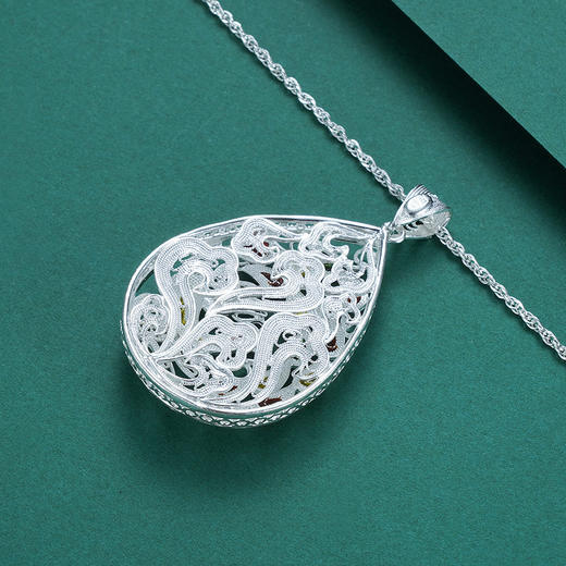 子佩集S990银【凤凰司晨】吊坠【YJJ005】(不含链)花丝珐琅彩2107 商品图3