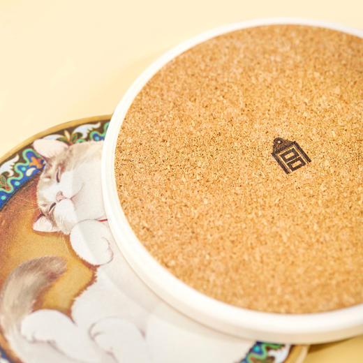 【故宫杯垫】猫陶瓷隔热杯垫吸水硅藻泥可爱女防烫礼物 商品图5