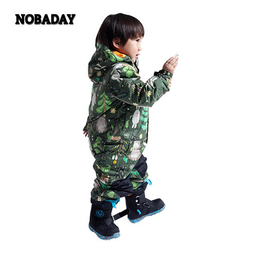 【特价399】NOBADAY儿童连体雪服防水透气保暖 单板双板滑雪服 NBCM19 商品图2