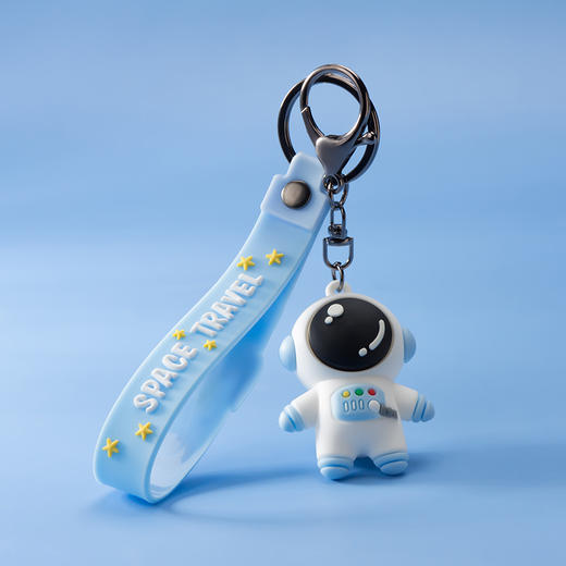 太空人手绳钥匙扣男女可爱汽车挂件ins风高档个性创意小饰品挂绳 商品图3