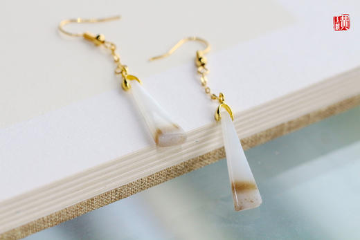 和田玉糖白玉耳坠 商品图2