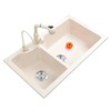 美杜莎石英石 双水槽 燕麦色 85*50cm 商品缩略图0