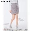 NEELLY纳俪2021秋季新品小香风高腰A字半身裙女毛呢修身显高短裙NE2008DE356 商品缩略图1