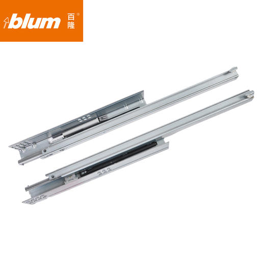 【厚侧板---半拉 适用于17-19mm侧板】【半拉】两节托底轨【隐藏式静音滑轨】【插销安装】 商品图0