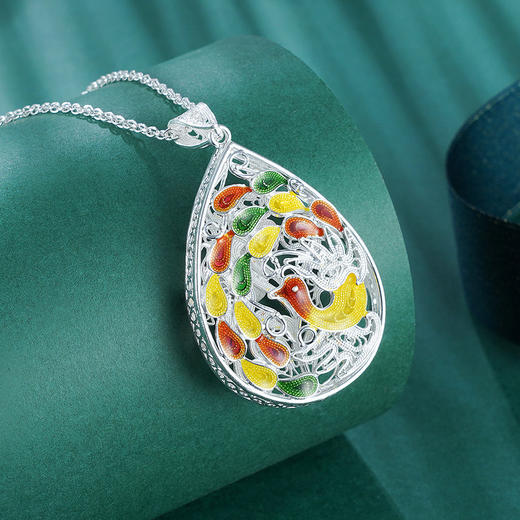 子佩集S990银【凤凰司晨】吊坠【YJJ005】(不含链)花丝珐琅彩2107 商品图1