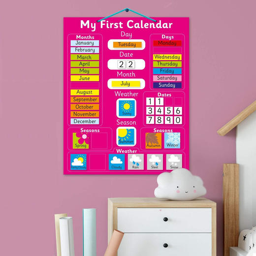 【宝莉爹推荐】英亚人气Fridgemagic儿童英文磁性日历【四季/星期/月份日期/天气认知/教具挂板】男女孩款 商品图3