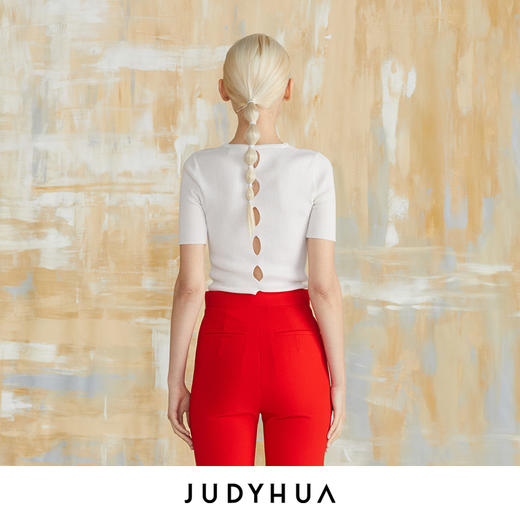 JUDYHUA 后背镂空设计针织上衣 商品图1