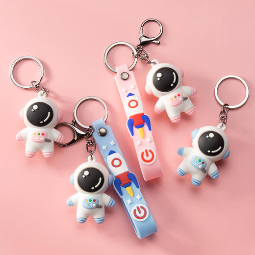 太空人手绳钥匙扣男女可爱汽车挂件ins风高档个性创意小饰品挂绳 商品图2