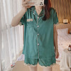 【服饰鞋包】夏季睡衣女冰丝薄款短袖套装开衫蕾丝花边家居服 商品缩略图10