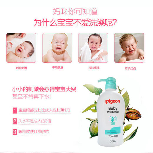 【沐浴露】贝亲婴儿洗发水沐浴露 儿童2合1洗护沐浴露液 700ml 商品图1