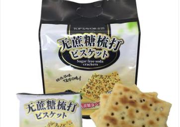 金语无蔗糖梳打黑芝麻味380g 商品图0