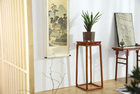 红桥红  家具严选  缅甸花梨（大果紫檀）【98明式托泥束腰 花架】