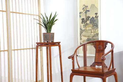 红桥红  家具严选  缅甸花梨（大果紫檀）【98明式托泥束腰 花架】 商品图4