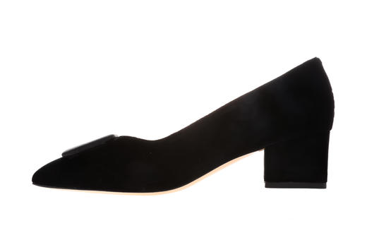 sheme 新中式 塔塔尔族顶冰花系列精美AB款刺绣方扣粗跟尖头单鞋可定制 商品图4