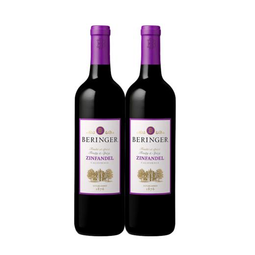【双支特惠装】贝灵哲加州仙粉黛红葡萄酒 Beringer California Range Zinfandel 750ml*2 商品图0