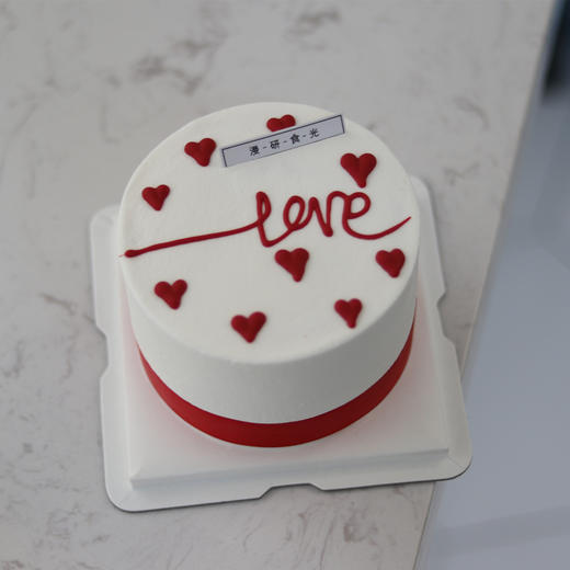 【生日蛋糕】 白底红边love款 商品图0