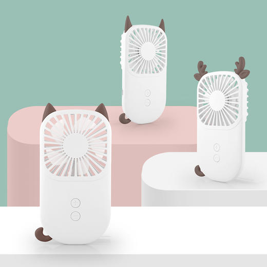 方形超薄口袋小风扇充插两用随身携带 商品图0