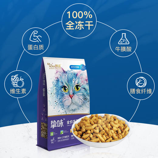 朗诺冻干猫粮 鸡肉/鸡肉+三文鱼口味 450g 全价冻干猫粮 97%含肉量  营养无添加 商品图1