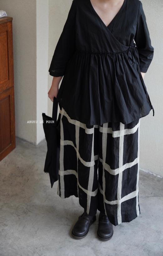 FRANCESCA浅灰/白/黑绑带上衣 商品图8