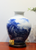 王祖京:工笔青花山水瓶【夏山赏云】 商品缩略图0