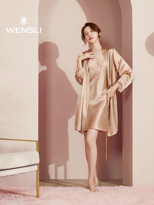 万事利“流金岁月”真丝睡衣套装 商品图0
