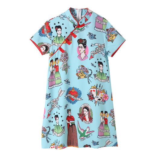 裁缝学苑AG174 改良旗袍纸样女连衣裙夏样板复古裙子打版裁剪图纸 商品图4