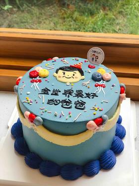 手绘父亲奶油蛋糕 下单前请仔细阅读商品详情