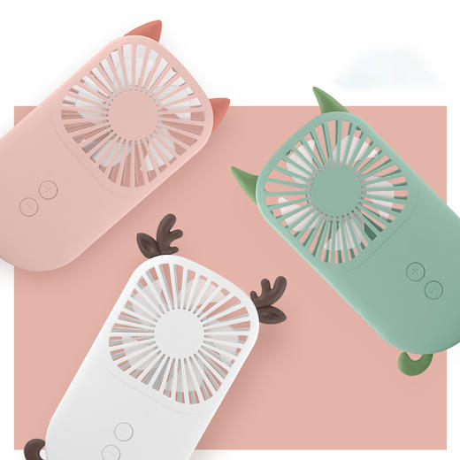 方形超薄口袋小风扇充插两用随身携带 商品图1