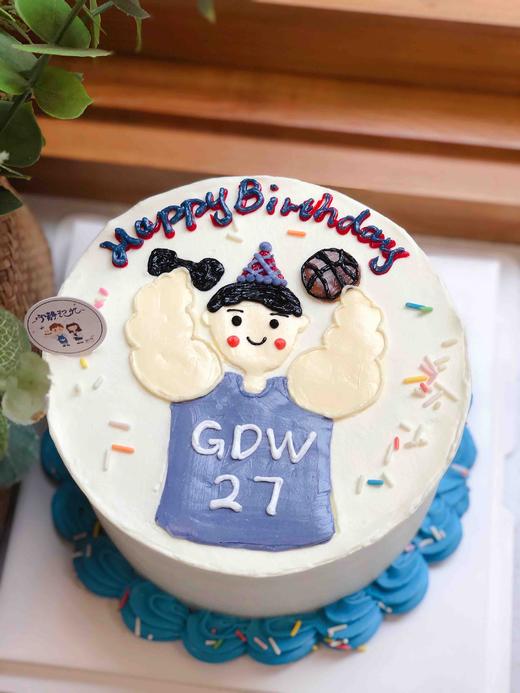 手绘肌肉男奶油蛋糕 下单前请仔细阅读商品详情 商品图1