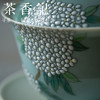 茶香记 景德镇手作 仿古泥 手绘绣球花盖碗  水仙盖碗  釉上彩绘 商品缩略图2