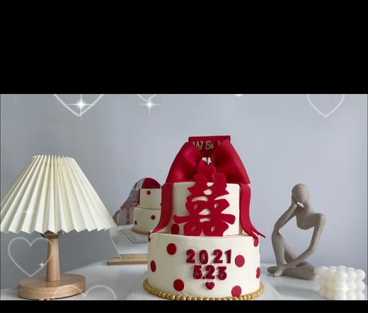 翻糖蝴蝶结蛋糕 商品图0