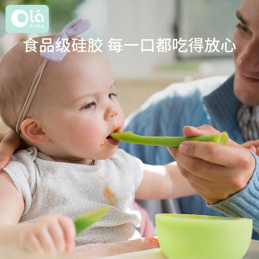 【olababy辅食餐具】新生婴儿勺子吃饭训练工具套装 商品图0