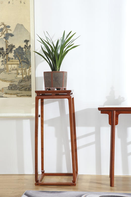 红桥红  家具严选  缅甸花梨（大果紫檀）【98明式托泥束腰 花架】 商品图8