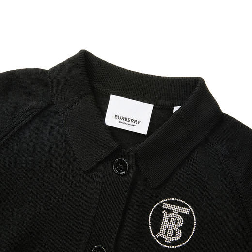 BURBERRY 巴宝莉 童装 黑色羊毛开衫 8041423 商品图3