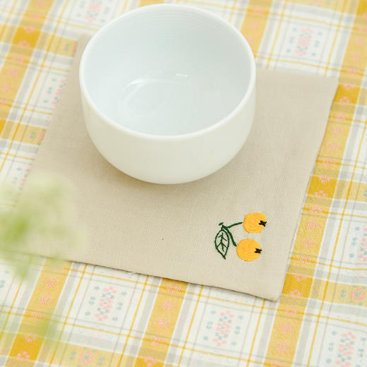 蔬果绣花布艺咖啡杯垫创意北欧隔热防烫垫 商品图2