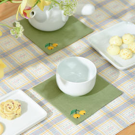 蔬果绣花布艺咖啡杯垫创意北欧隔热防烫垫